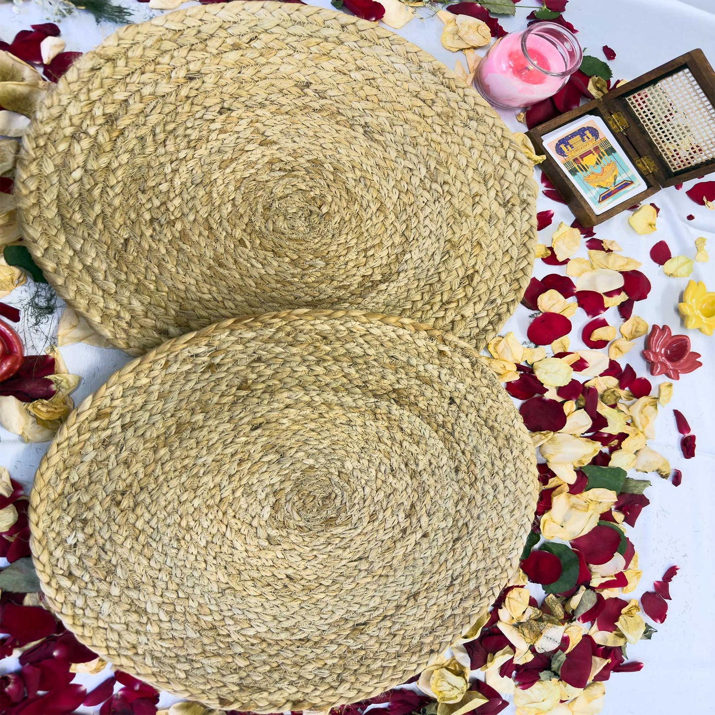 Pure Jute Pattern Table Placemat (Pack of 2) – Eco-Friendly and Stylish