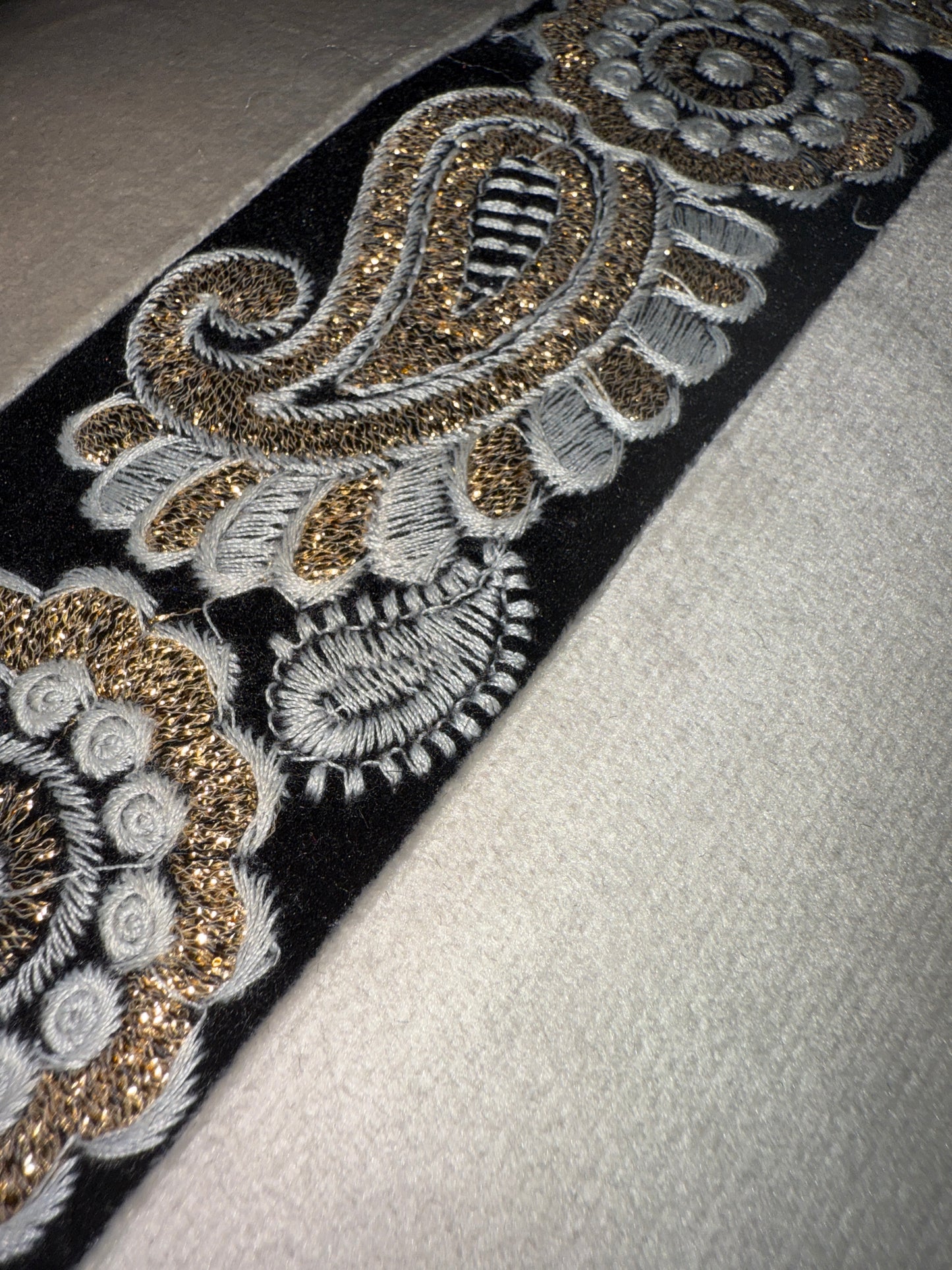 Beige Velvet Black Brocade Cushion Cover – Luxury Decorative Pillow for Elegant Home Décor