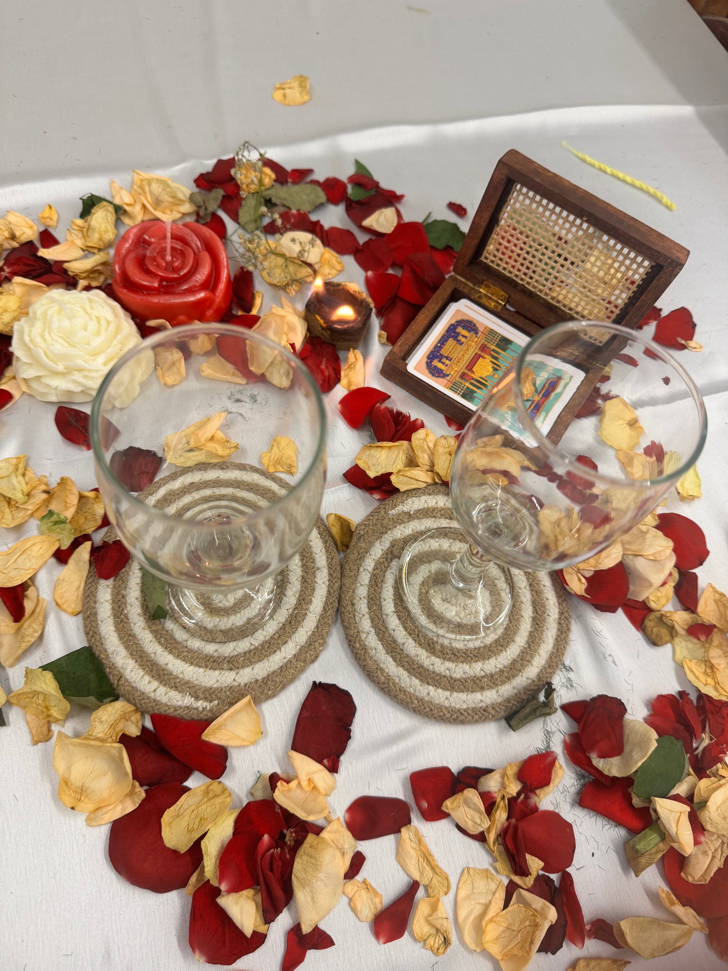 Spiral Jute Decorative Coasters Set of 4