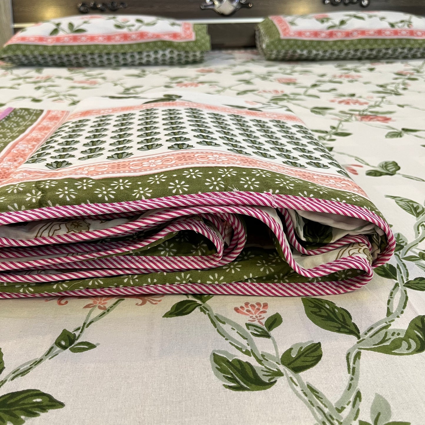 Pastel Pink Cotton Double Dohar