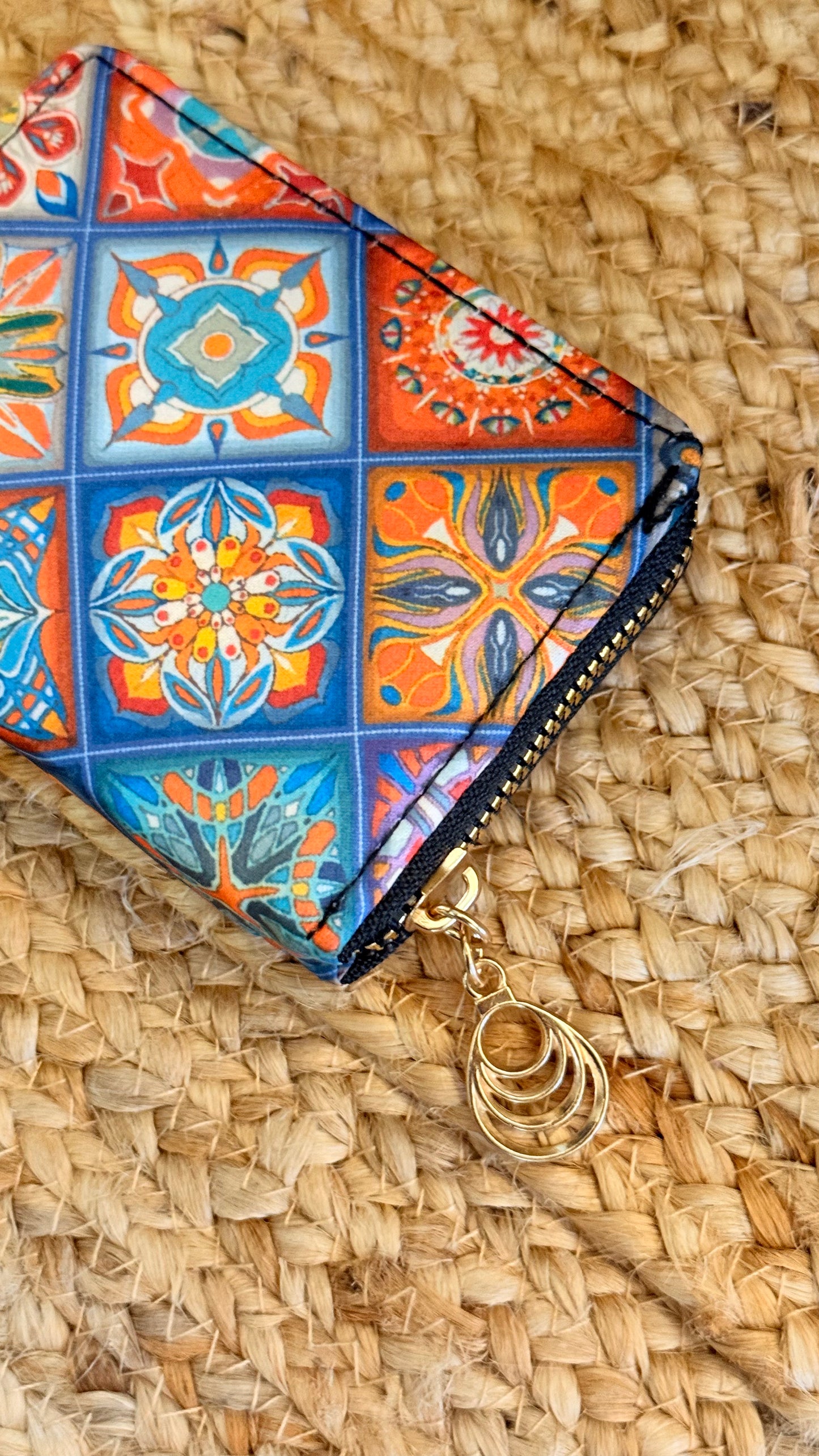 Orange Blue Compact Wallet