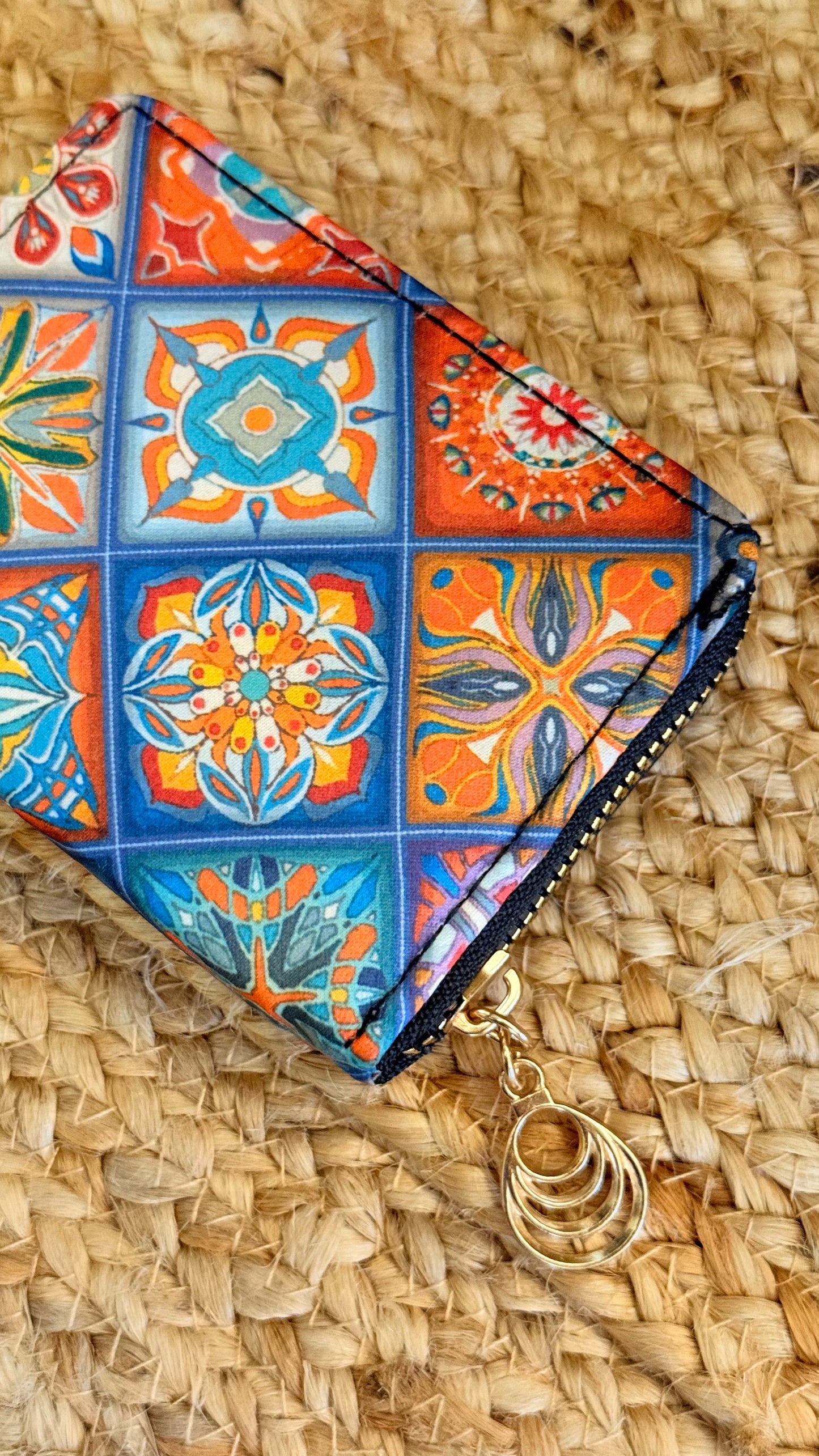 Orange Blue Compact Wallet