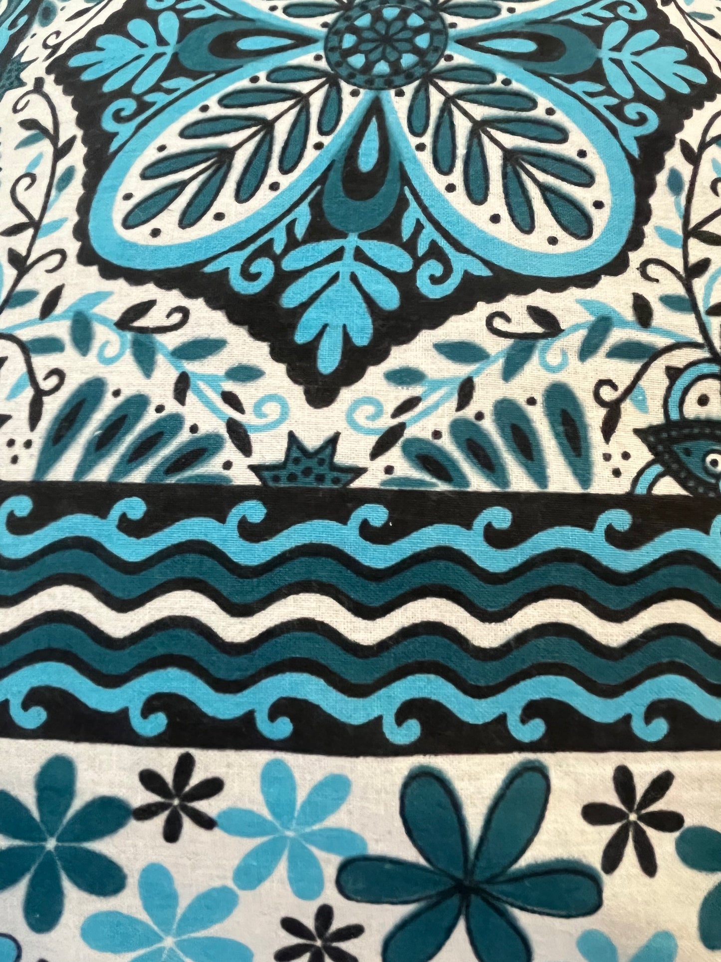 Blue Floral Double Bedsheet with 2 Pillow Cover