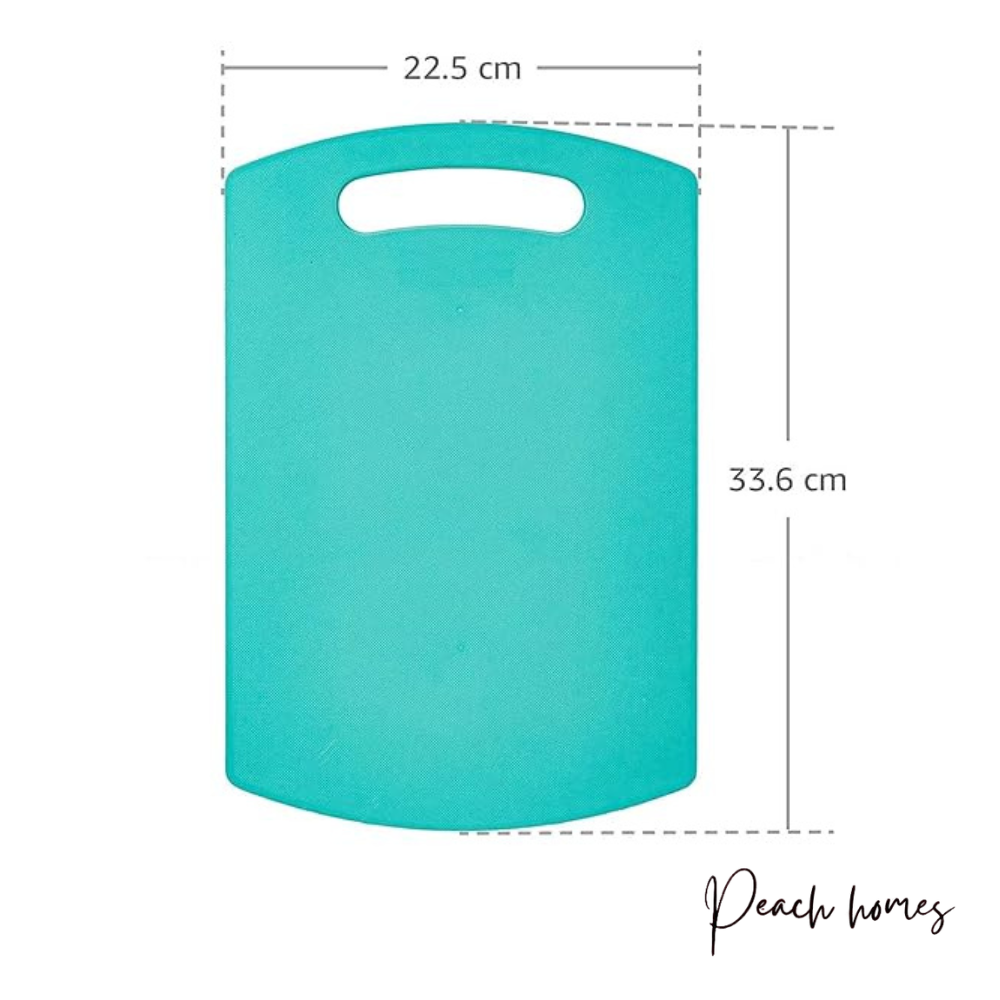 Plastic Chopping Board (Green) – Durable, Non-Porous, Ideal for Vegetable Chopping, 25x36 cm