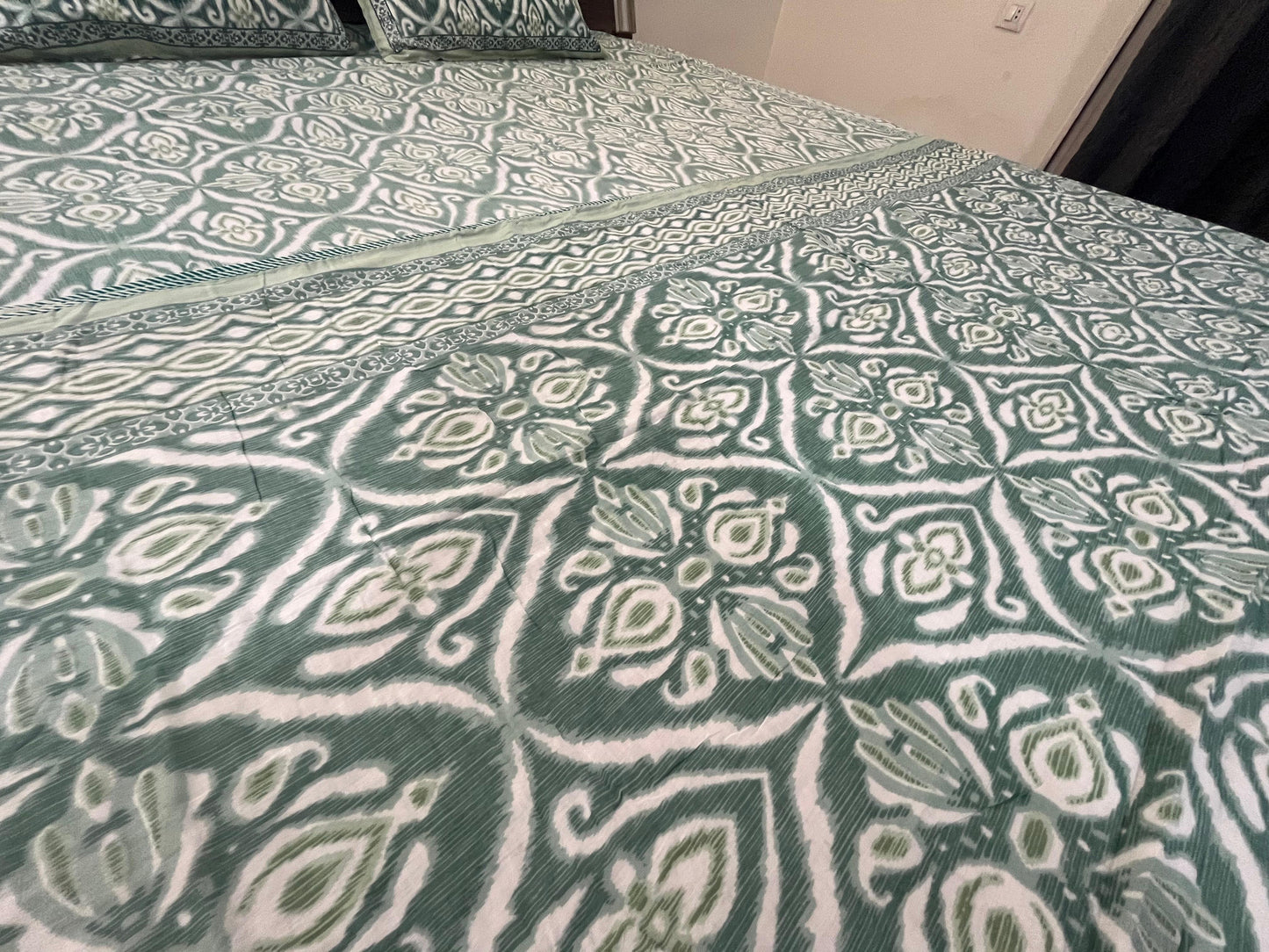 Green Ikat Style Dohar