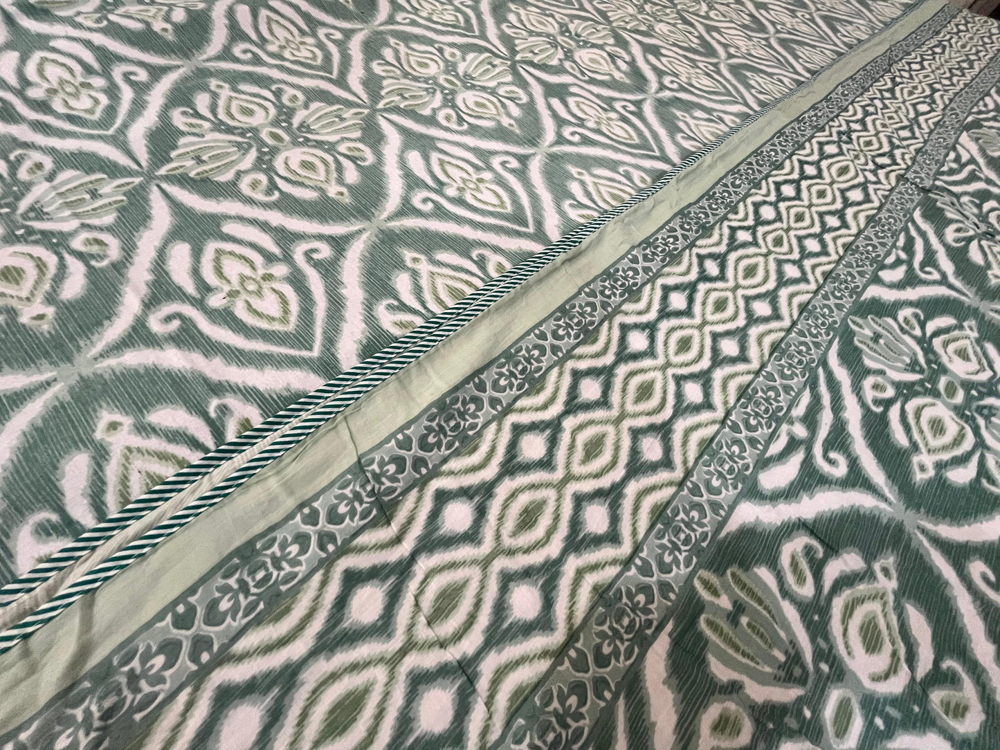 Green Ikat Style Dohar