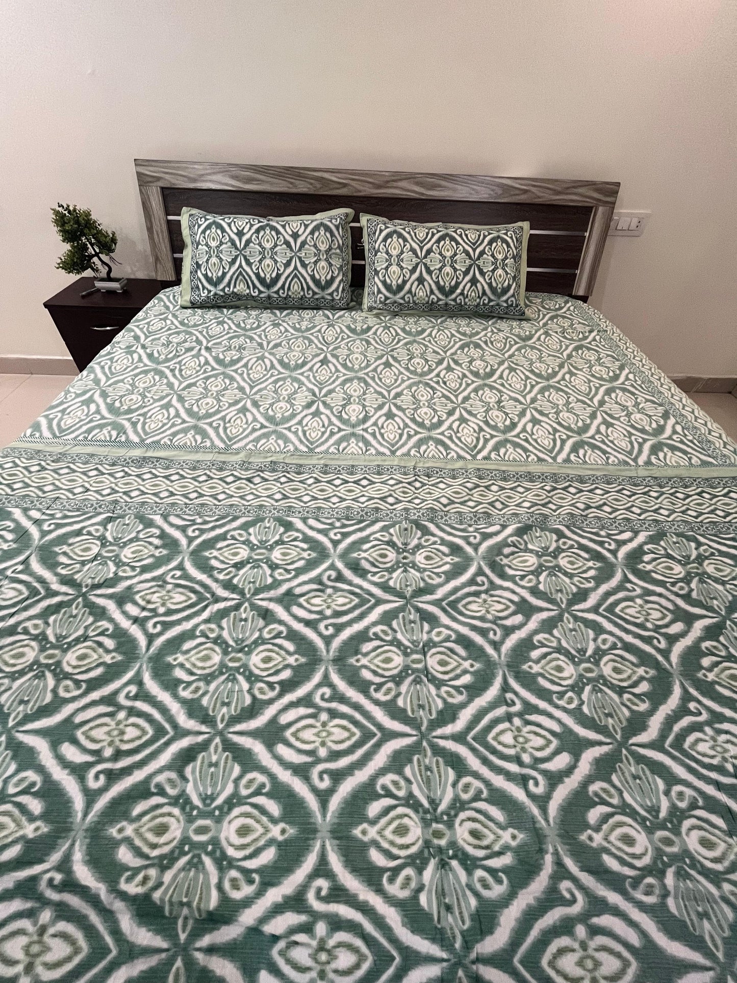 Green Ikat Style Dohar