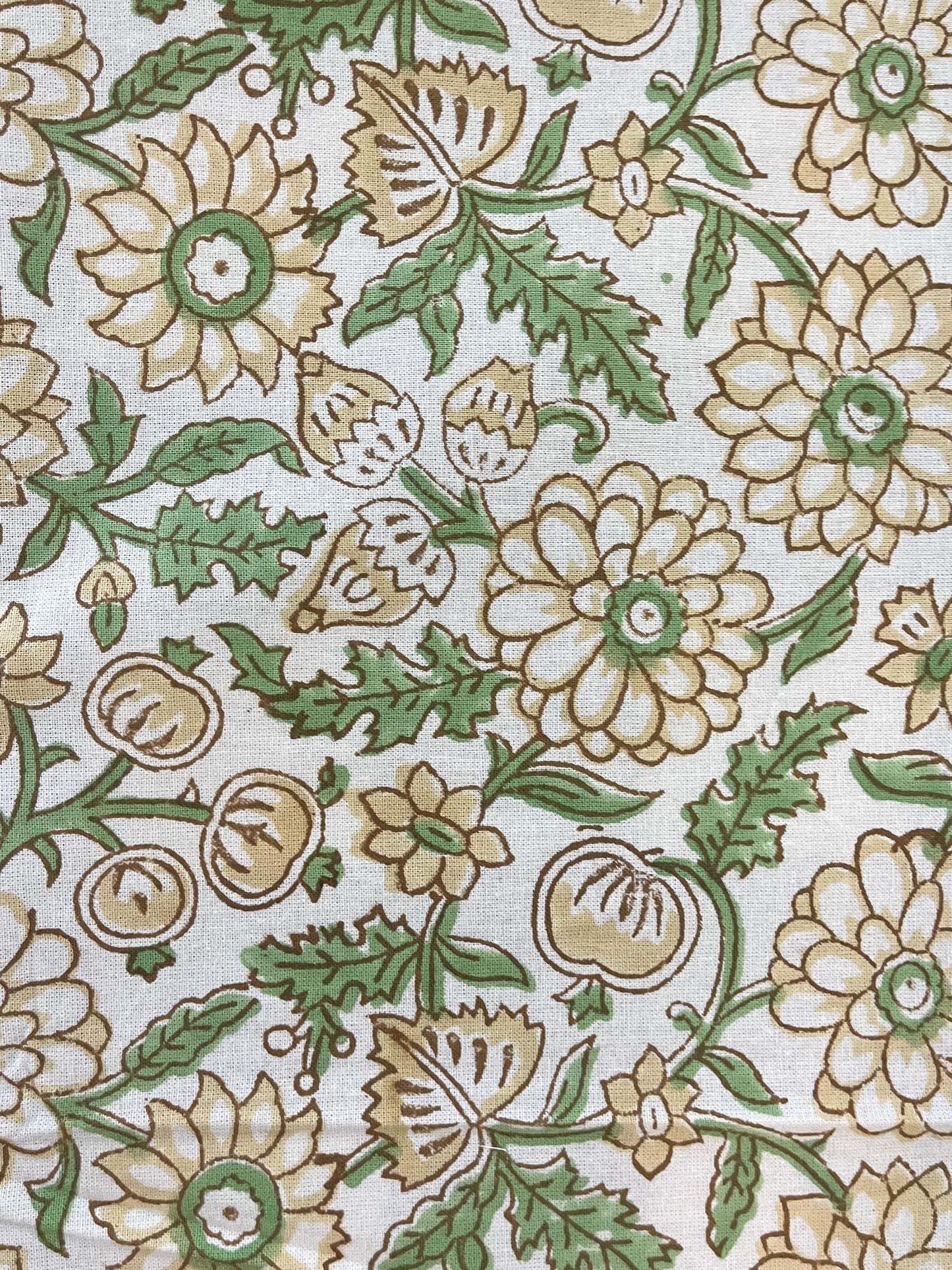 Handblock Printed Premium Floral Double Bedsheet