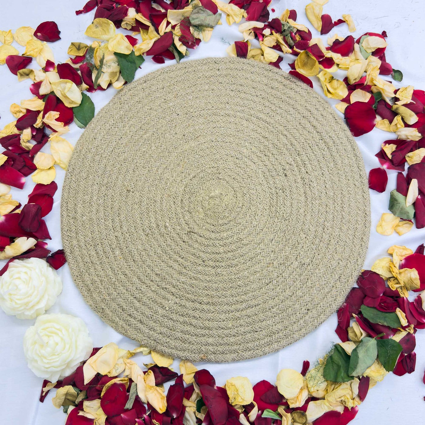 Rope Pattern Jute Table Placemat (Pack of 2) – Eco-Friendly and Stylish