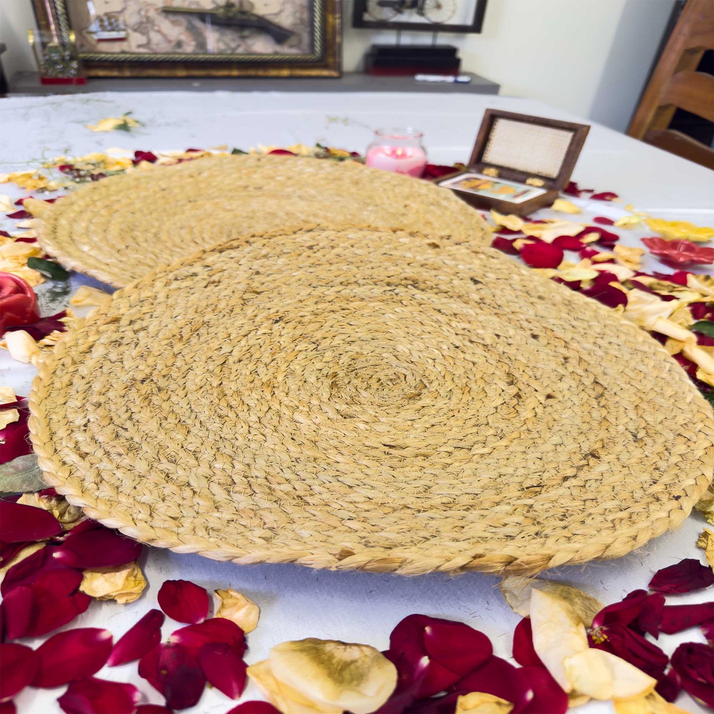 Pure Jute Pattern Table Placemat (Pack of 2) – Eco-Friendly and Stylish