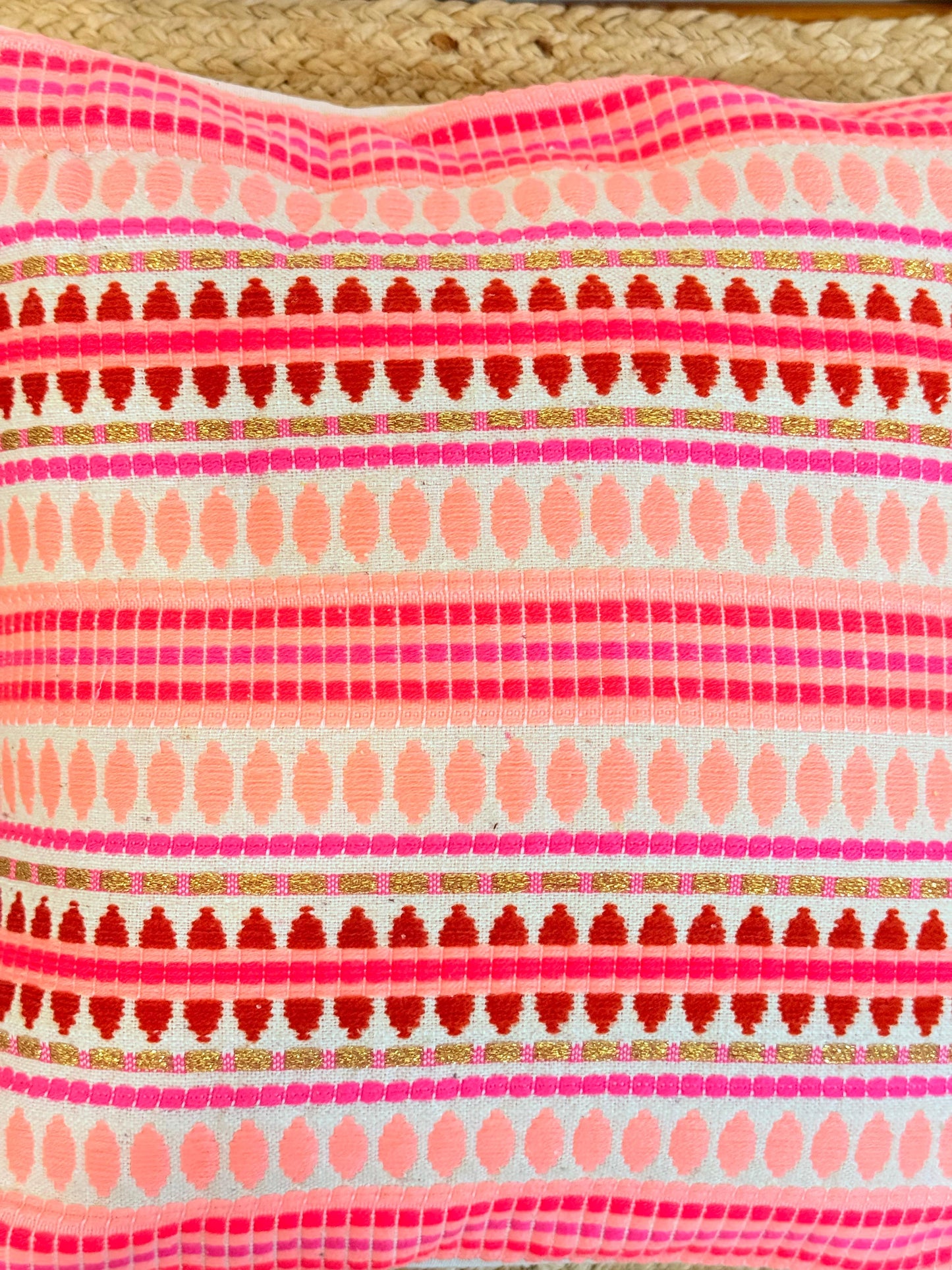 Pastel Pink Jacquard Cotton Cushion Covers –  Elegant Decorative Pillow Covers