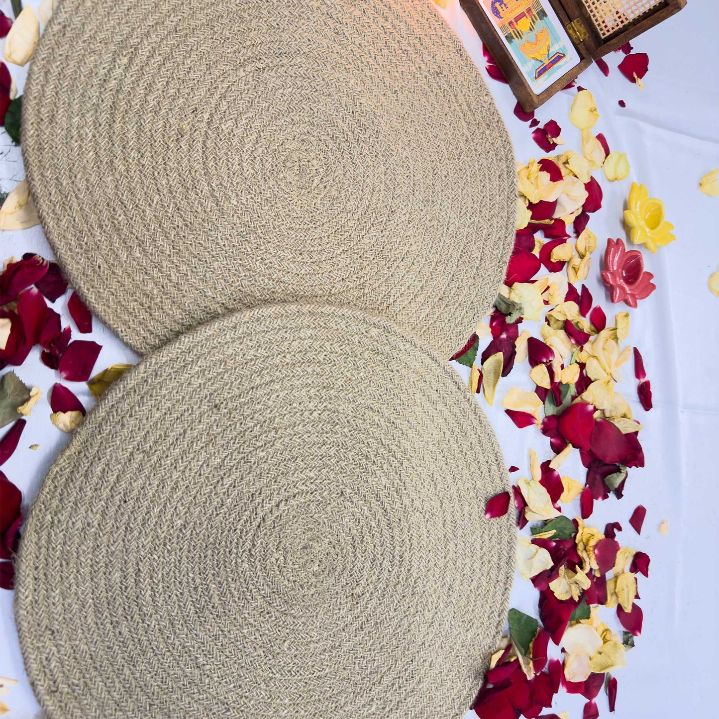 Rope Pattern Jute Table Placemat (Pack of 2) – Eco-Friendly and Stylish