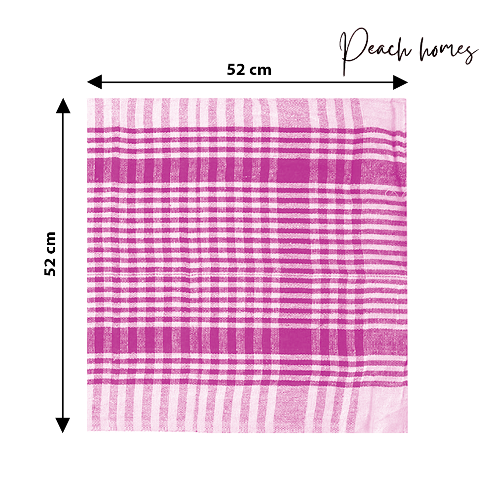 Check Style Kitchen & Cleaning Multipurpose Cloth Set of 12 (Pink) – Soft, Durable, and Machine Washable