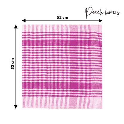 Check Style Kitchen & Cleaning Multipurpose Cloth Set of 12 (Pink) – Soft, Durable, and Machine Washable