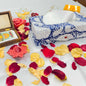Dark Blue Floral Handblock Tissue Box