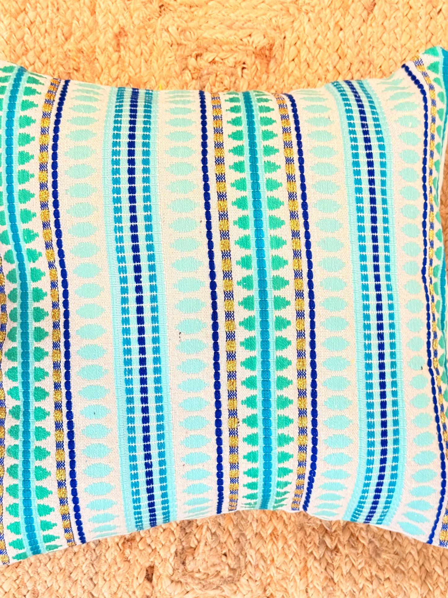 Jacquard Blue Cotton Cushion Covers –  Elegant Decorative Pillow Covers