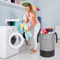 Laundry Bag White and Black (45 Ltr) – Stylish, Collapsible, and Durable Laundry Storage Solution
