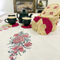 Floral Handblock Table Cover – 60x90 Inches for 6-Seater Dining Tables