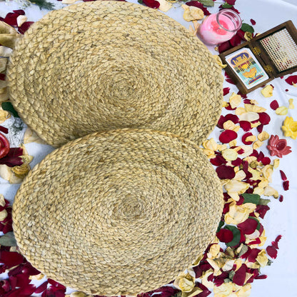 Pure Jute Pattern Table Placemat (Pack of 2) – Eco-Friendly and Stylish