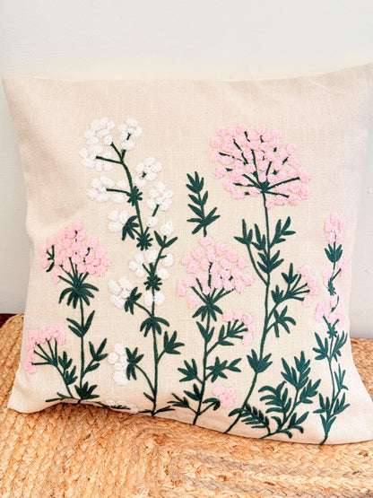 Pastel White and Pink Decorative Cushion Covers – Elegant Cotton Throw Pillow Covers