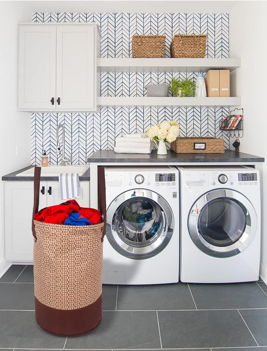 Laundry Bag Brown (45 Ltr) – Spacious, Collapsible, Waterproof Laundry Storage Solution