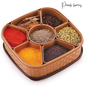 Plastic Square 7-Section Multipurpose Masala Box – Durable, Moisture-Resistant Spice Organizer, Easy to Clean, Slim Design