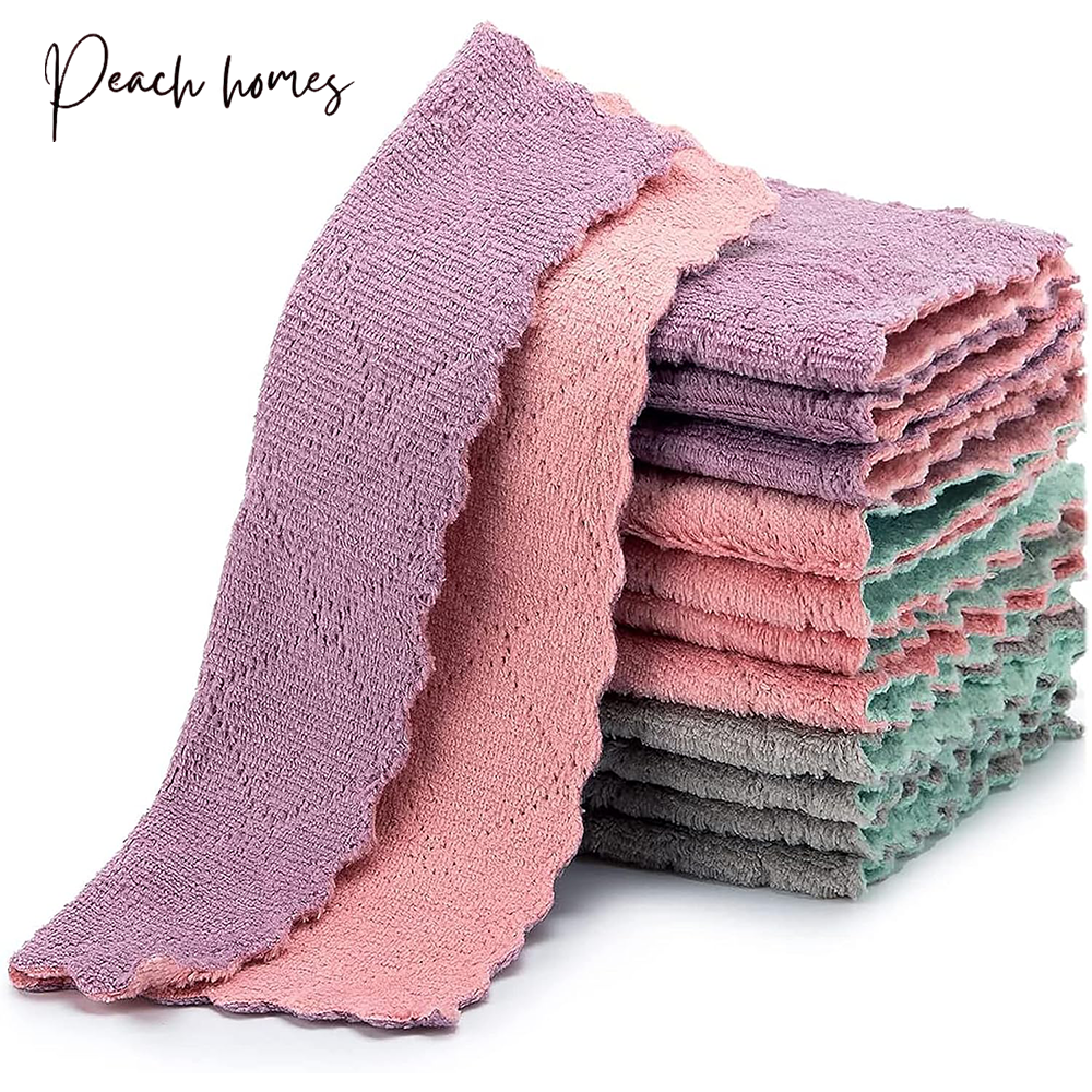 Reusable Microfiber Multicolour Napkin Set of 12 – Ultra-Soft, Highly Absorbent, Quick-Drying, Eco-Friendly