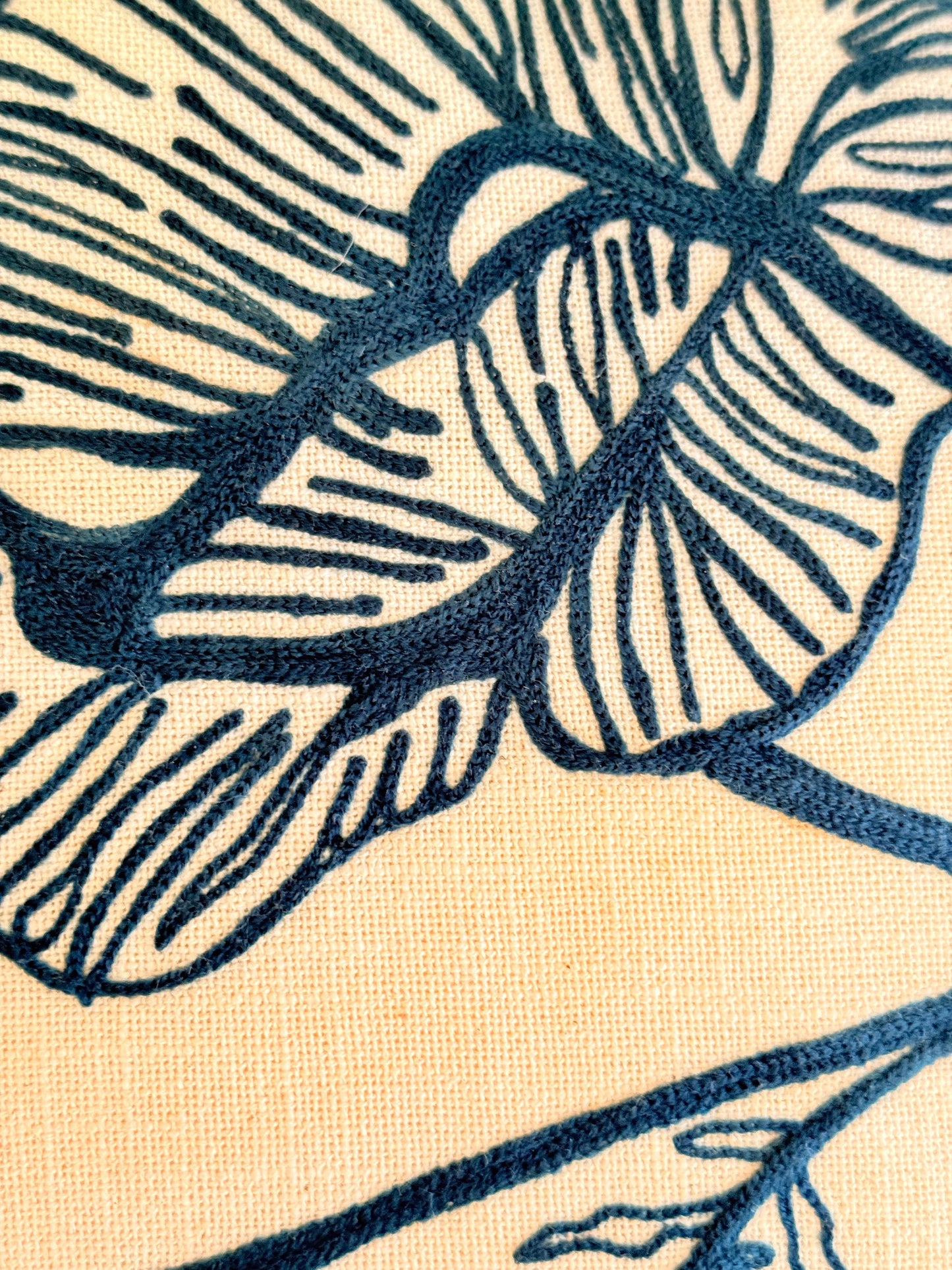 Blue Embroidery Frill Cushion Cover – Handcrafted Decorative Pillow Cover with Elegant FrillsBlue