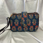 Blue & Red Floral Handblock Sling Bag