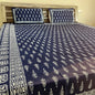Premium Indigo Leaf Cotton Bedsheet