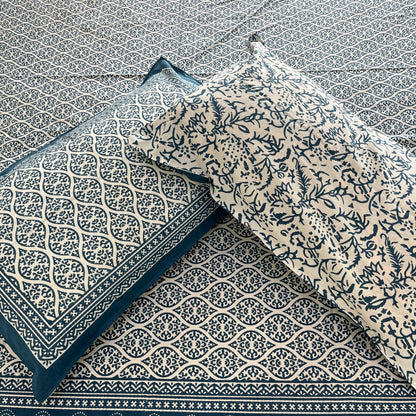 Blue Horizon Indigo Cotton Bedsheet