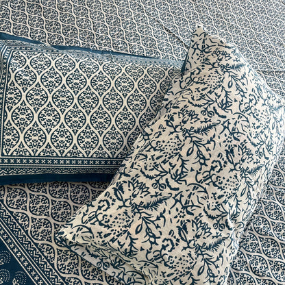 Blue Horizon Indigo Cotton Bedsheet