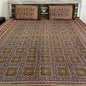 Mehendi Green Kalamkari Bedsheet with 2 Pillow covers