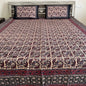 Black Kalamkari Bedsheet with 2 Pillow covers