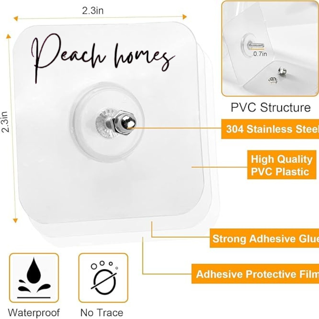 Adhesive Wall Hooks Set of 10
