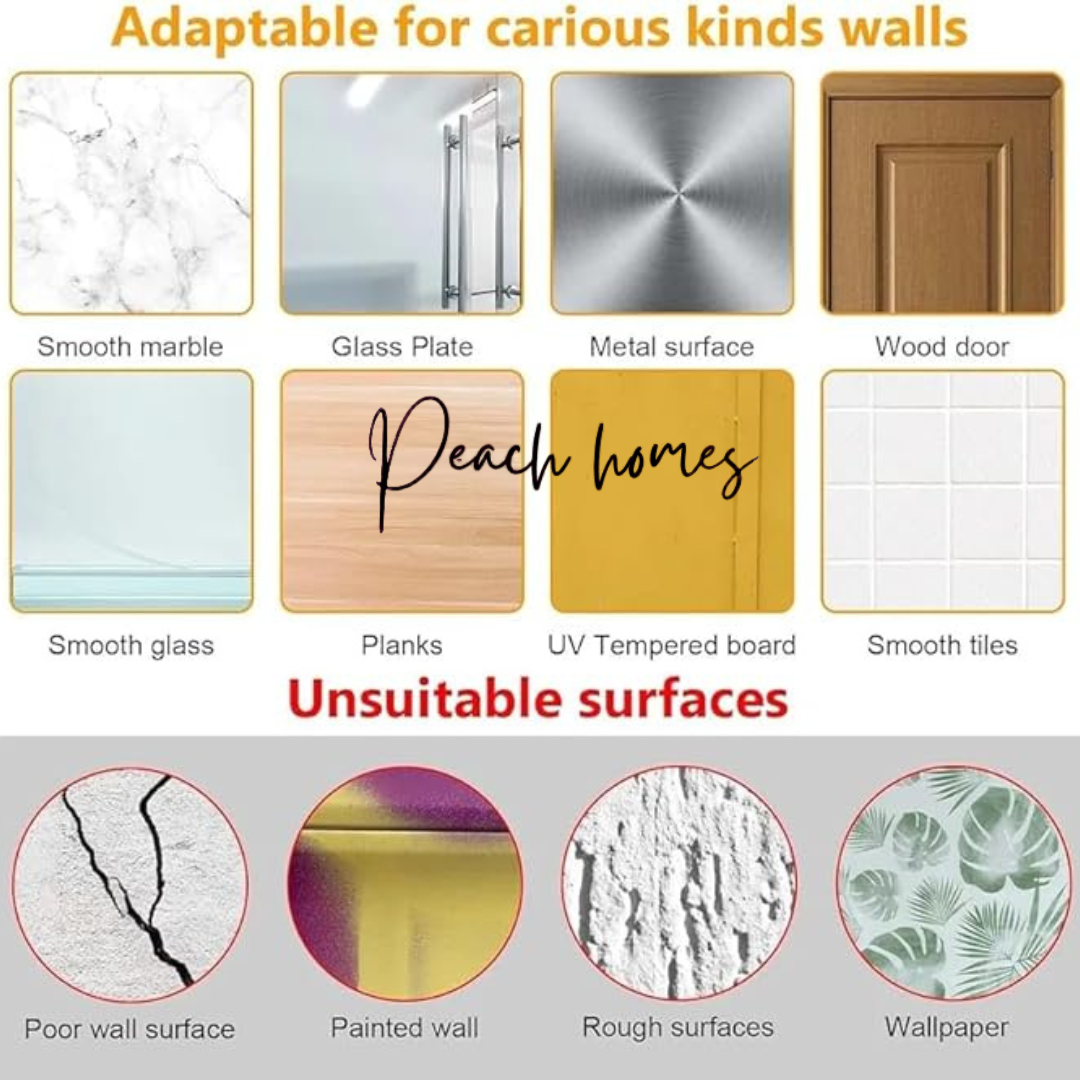 Adhesive Wall Hooks Set of 10