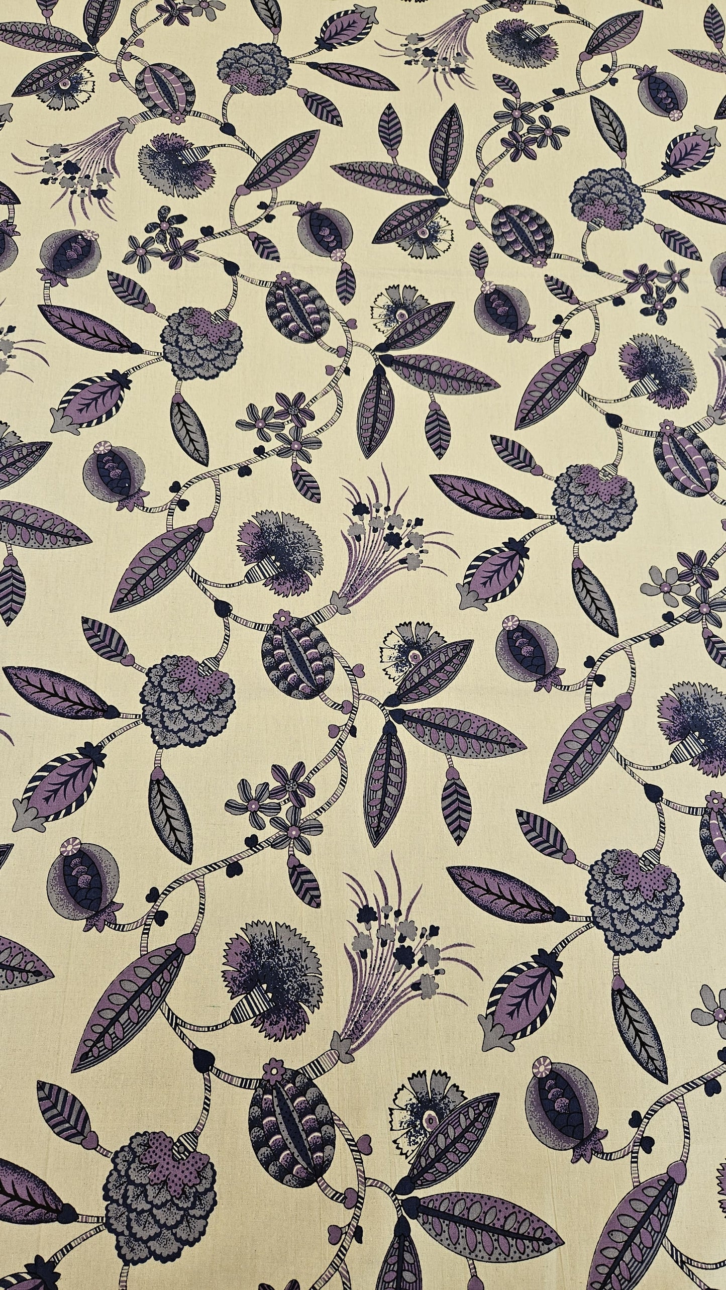 Purple Floral Double Bedsheet with 2 Pillow Cover