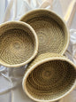 White Sabai Grass Handcrafted Organiser (Set of 3)