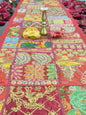Red Kambadiya Patchwork Rajasthani Runner