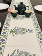 Garden White Pure Cotton Rajasthani Handblock Table Runner