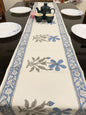 Blue Flower Pure Cotton Rajasthani Handblock Table Runner