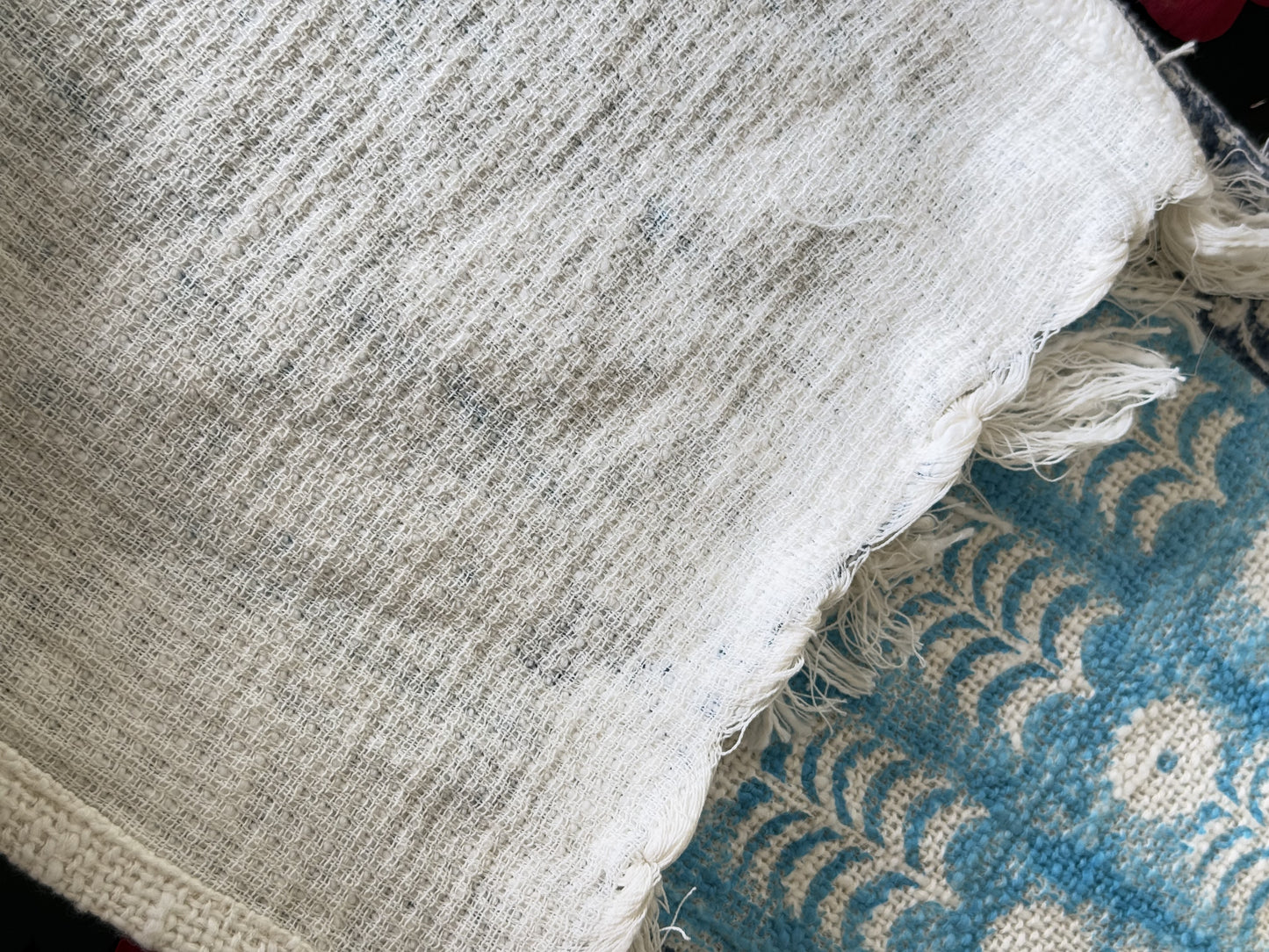 Indigo Blue Handblock Premium Jute Table Runner
