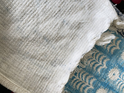 Indigo Blue Handblock Premium Jute Table Runner