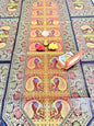 Banarasi Silk Decorative and Festive Dining Table Runner Set with 6 coasters and 6 Placemats