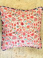 Pashmina Beige Pink Floral Cushion Cover – Elegant Decorative Pillow for Living Room and Bedroom