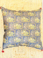 Khadi Black Peacock Cushion Cover – Elegant Decorative Pillow for Home Decor