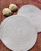 Pure White Jute Table Placemat (Set of 2)- Eco-Friendly and Stylish