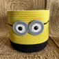 Minion Jute Round Basket Storage Organizer- Eco-Friendly and Washable