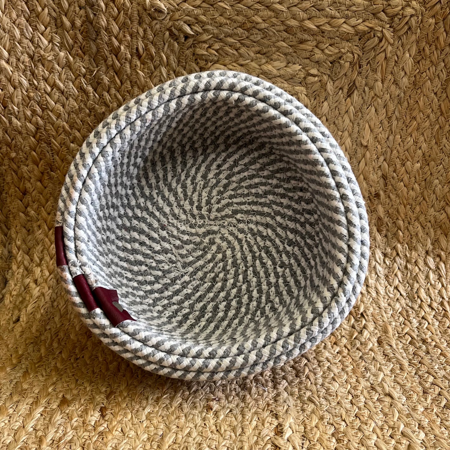 Jute Storage Baskets Multi-Purpose Organizer - GREY SET OF 3 (SMALL, MEDIUM, LARGE)