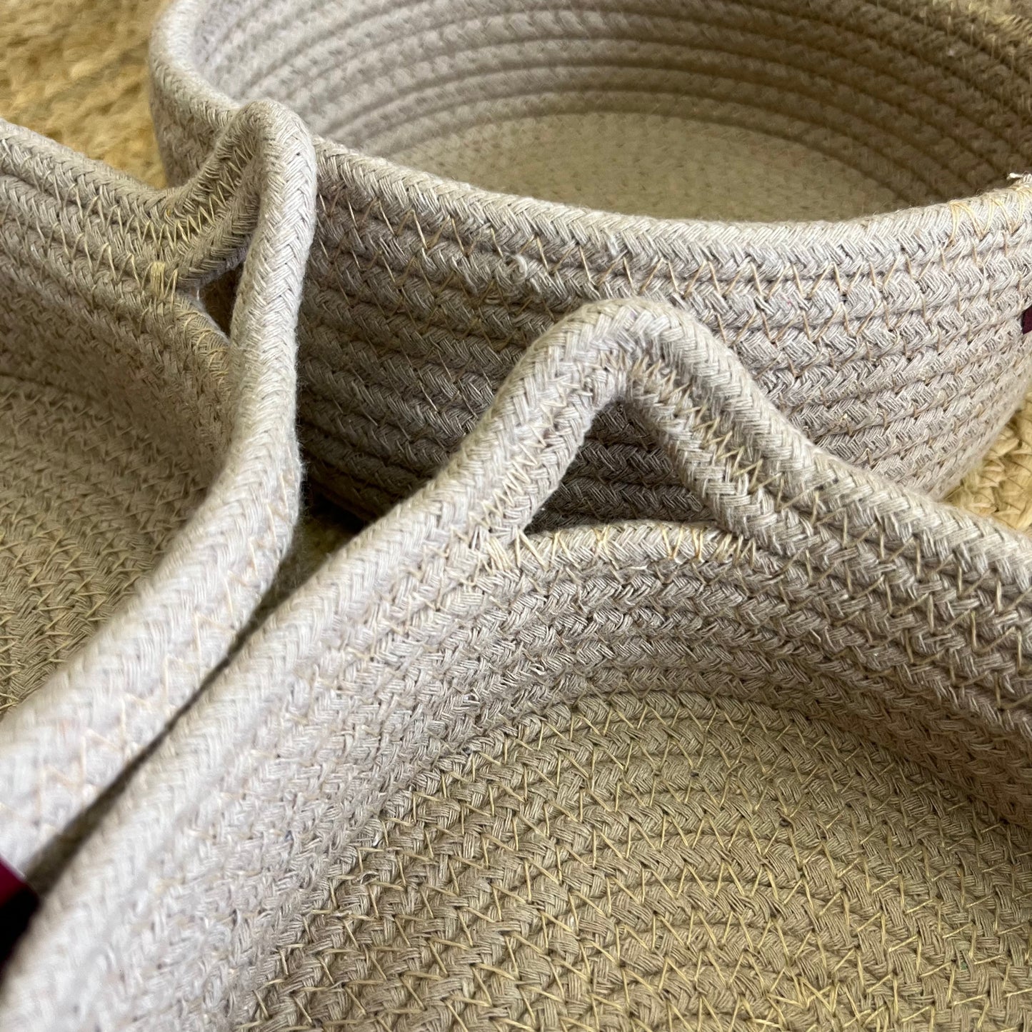 Jute Storage Baskets Multi-Purpose Organizer – Jute/Beige (Set of 3: Small, Medium, Large)